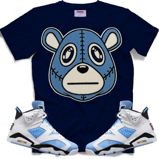 Misguided Chenille (UNC 6's) T-Shirt - Navy Blue