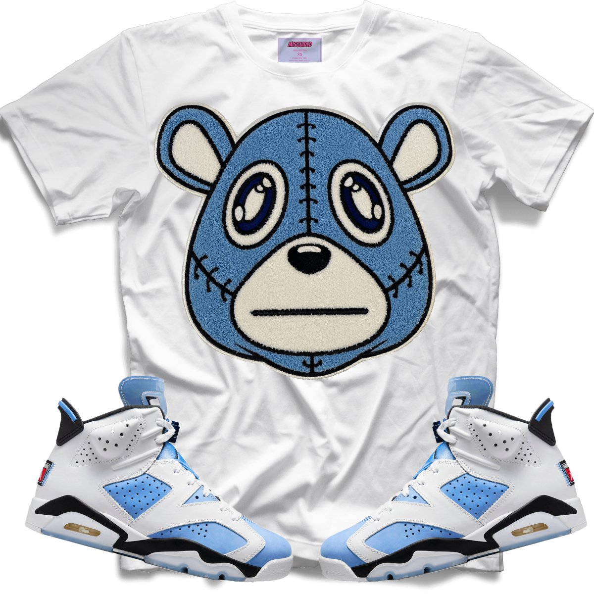 Misguided Chenille (UNC 6's) T-Shirt - White