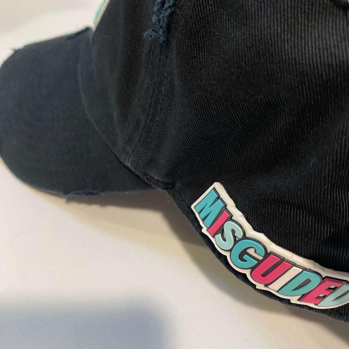 Misguided Distressed Dad Hat - Black