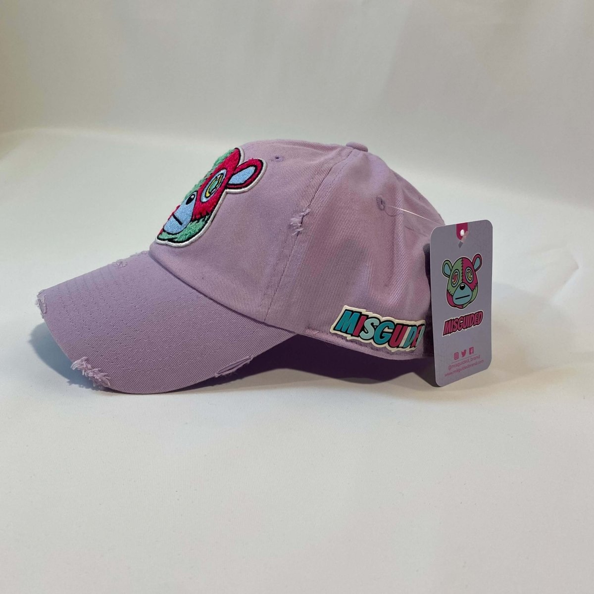 Misguided Distressed Dad Hat - Lavender