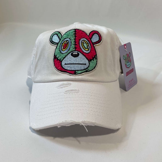 Misguided Distressed Dad Hat - White