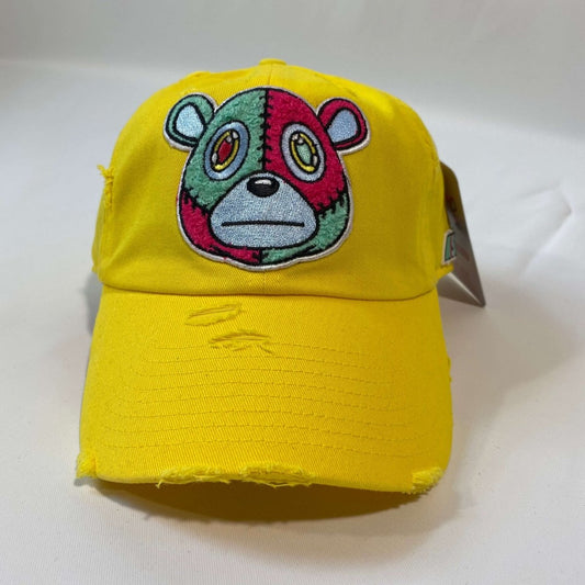 Misguided Distressed Dad Hat - Yellow