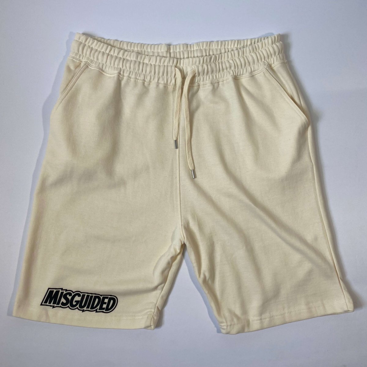Misguided Jogger Shorts - Off White