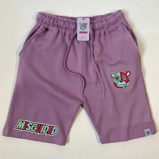 Misguided Logo Jogger Shorts - Lavender