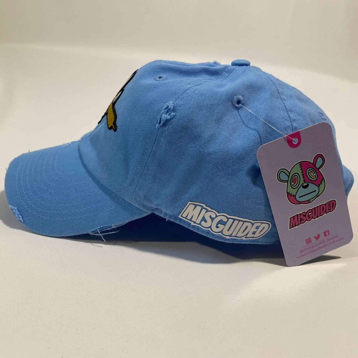 Misguided (Loud Hands) Distressed Dad Hat - Baby Blue