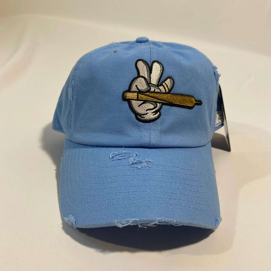 Misguided (Loud Hands) Distressed Dad Hat - Baby Blue