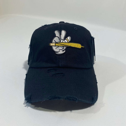 Misguided (Loud Hands) Distressed Dad Hat - Black
