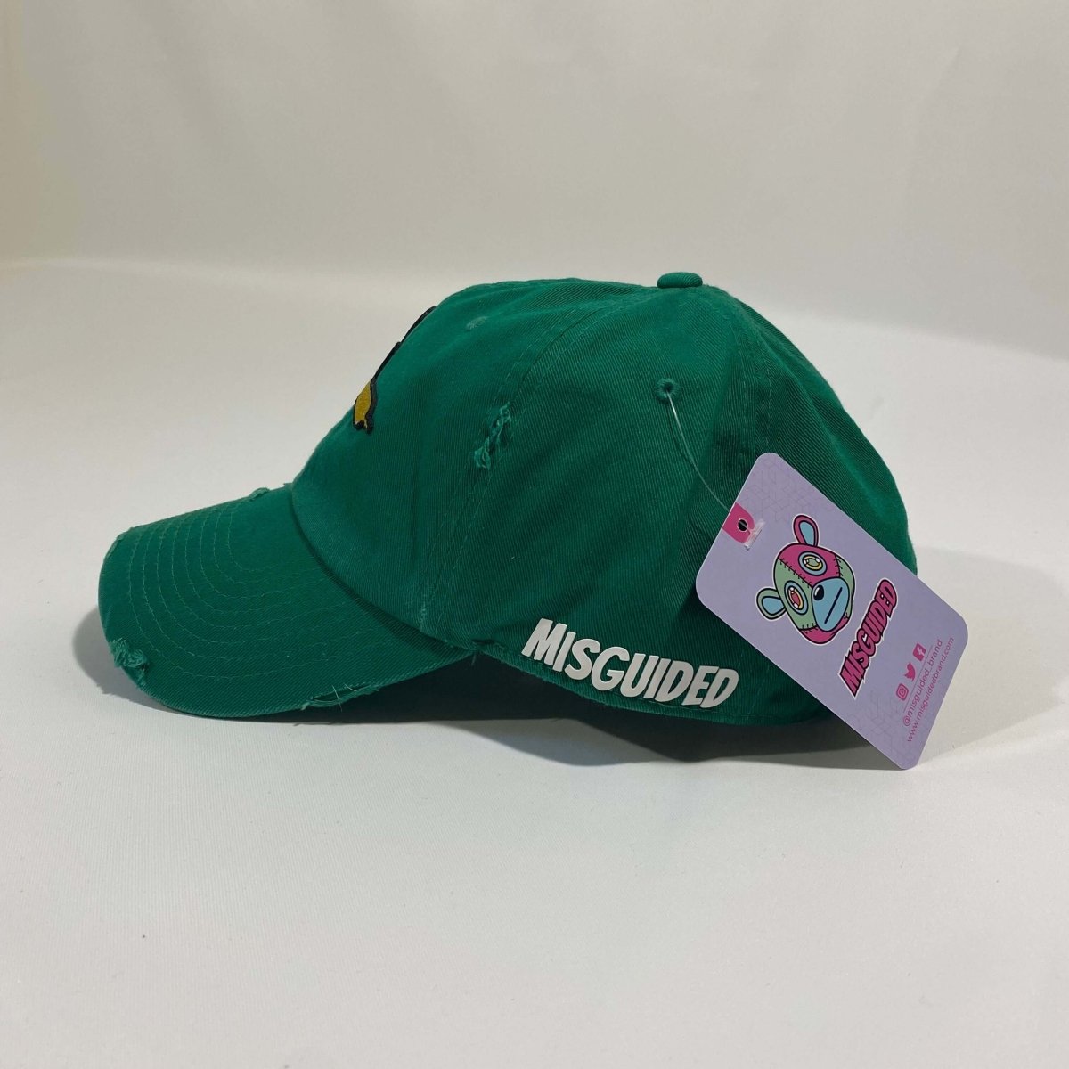 Misguided (Loud Hands) Distressed Dad Hat - Green