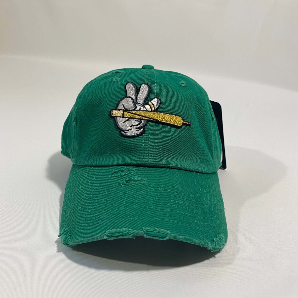 Misguided (Loud Hands) Distressed Dad Hat - Green