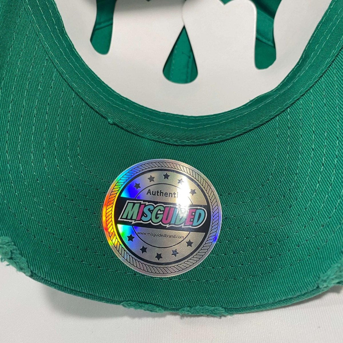 Misguided (Loud Hands) Distressed Dad Hat - Green