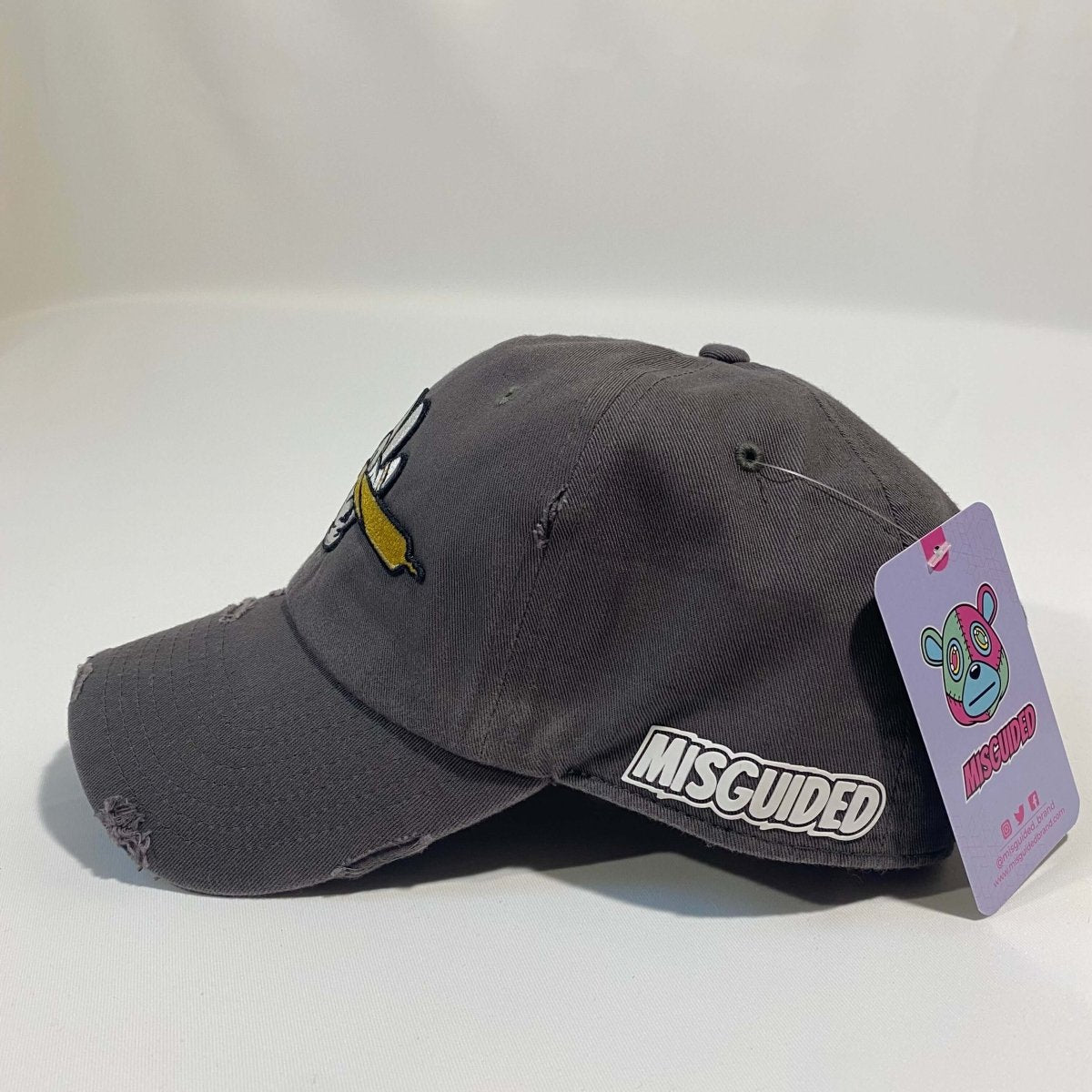 Misguided (Loud Hands) Distressed Dad Hat - Grey