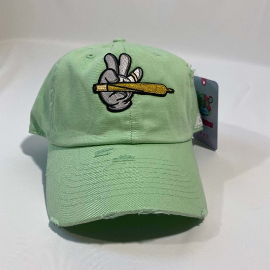 Misguided (Loud Hands) Distressed Dad Hat - Mint