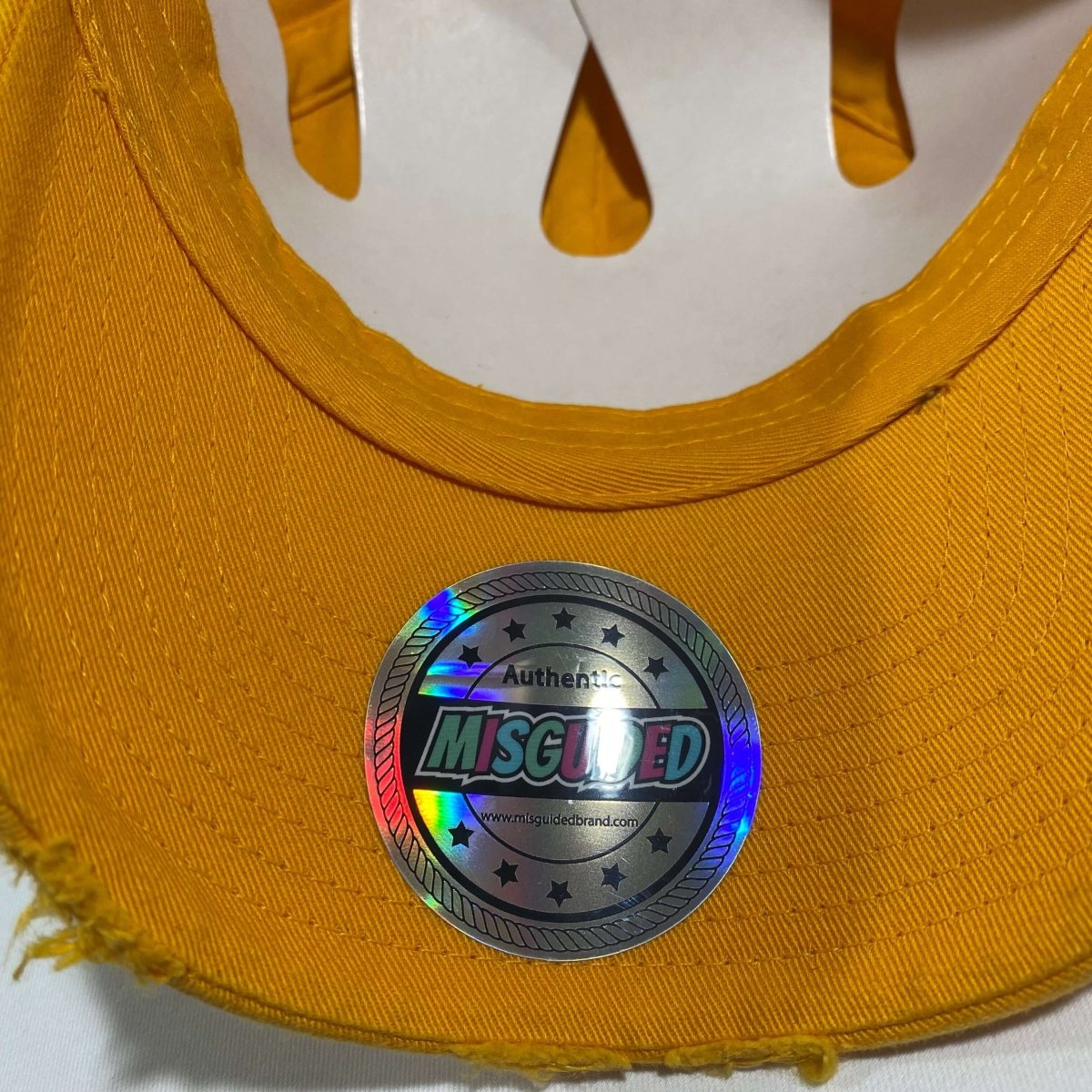 Misguided (Loud Hands) Distressed Dad Hat - Mustard