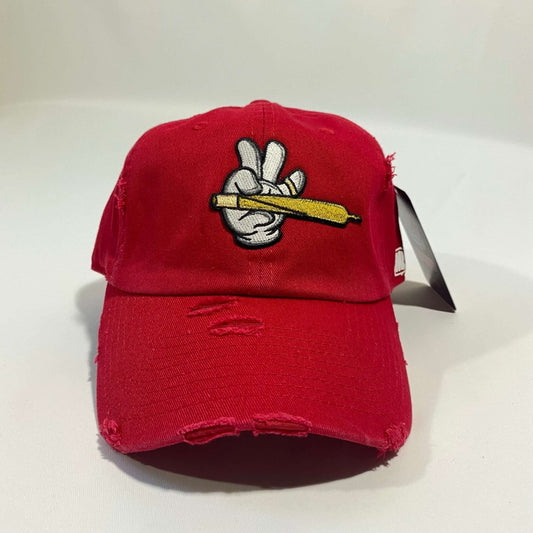Misguided (Loud Hands) Distressed Dad Hat - Red