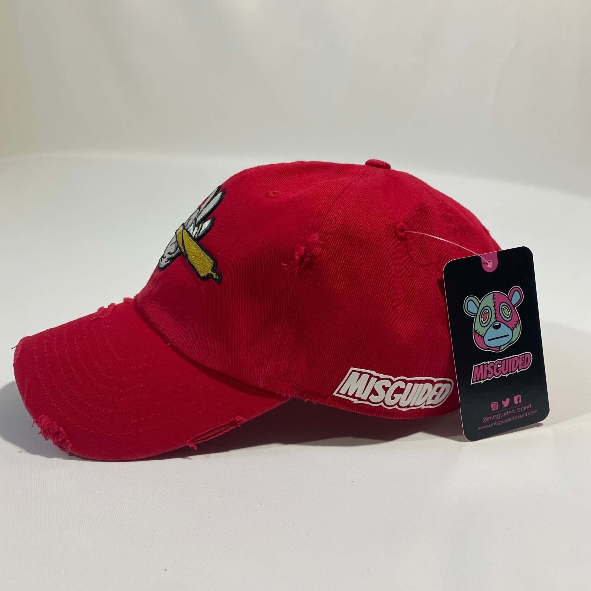 Misguided (Loud Hands) Distressed Dad Hat - Red