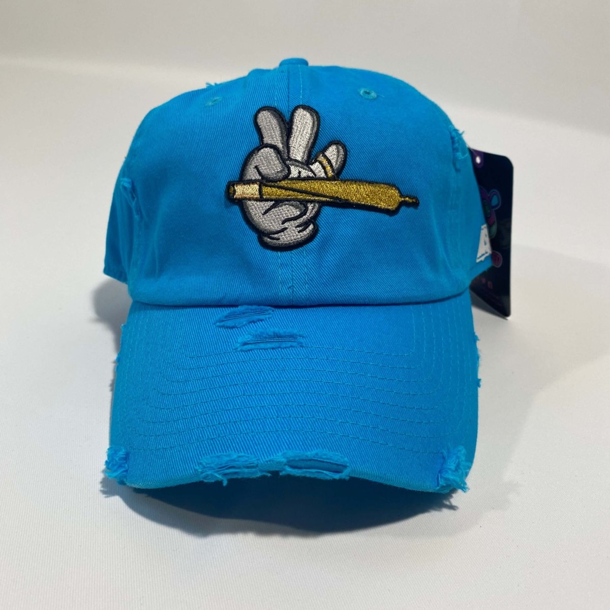 Misguided (Loud Hands) Distressed Dad Hat - Sky Blue