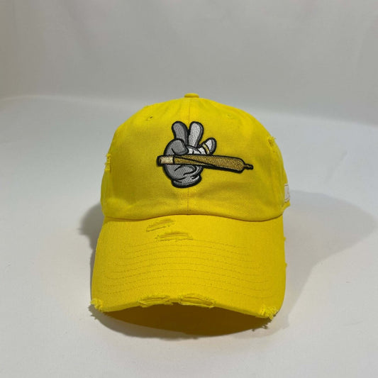 Misguided (Loud Hands) Distressed Dad Hat - Yellow