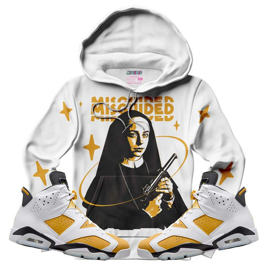 Misguided Nun (Air Jordan 6 Retro Yellow Ochre) Hoodie