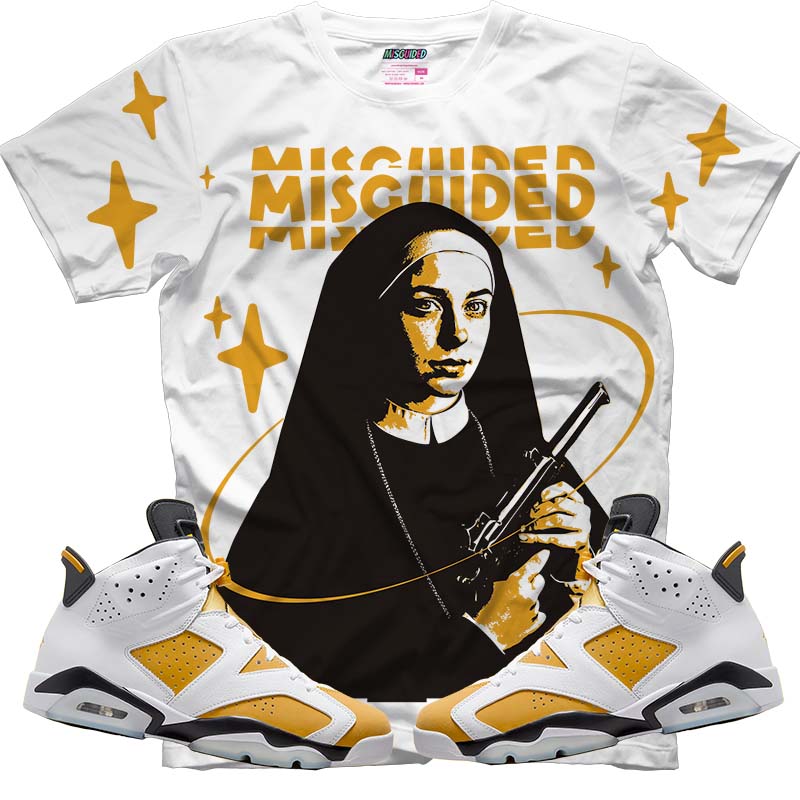 Misguided Nun (Air Jordan 6 Retro Yellow Ochre) T-Shirt