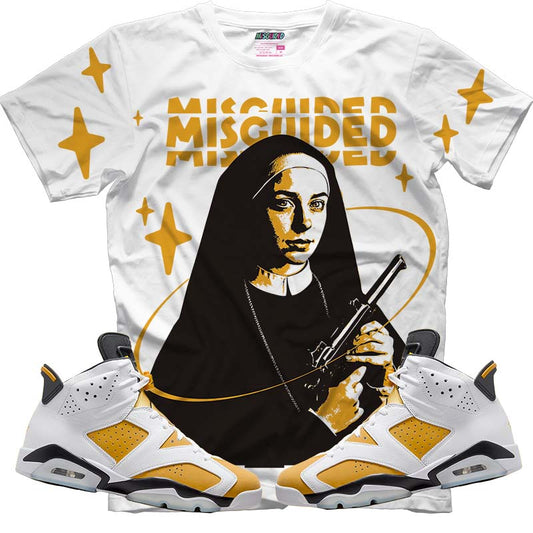 Misguided Nun (Air Jordan 6 Retro Yellow Ochre) T-Shirt