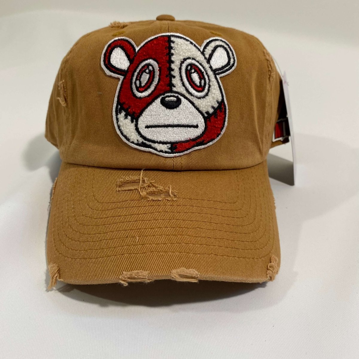 Misguided (Red Oreo 6's) Distressed Dad Hat - Brown