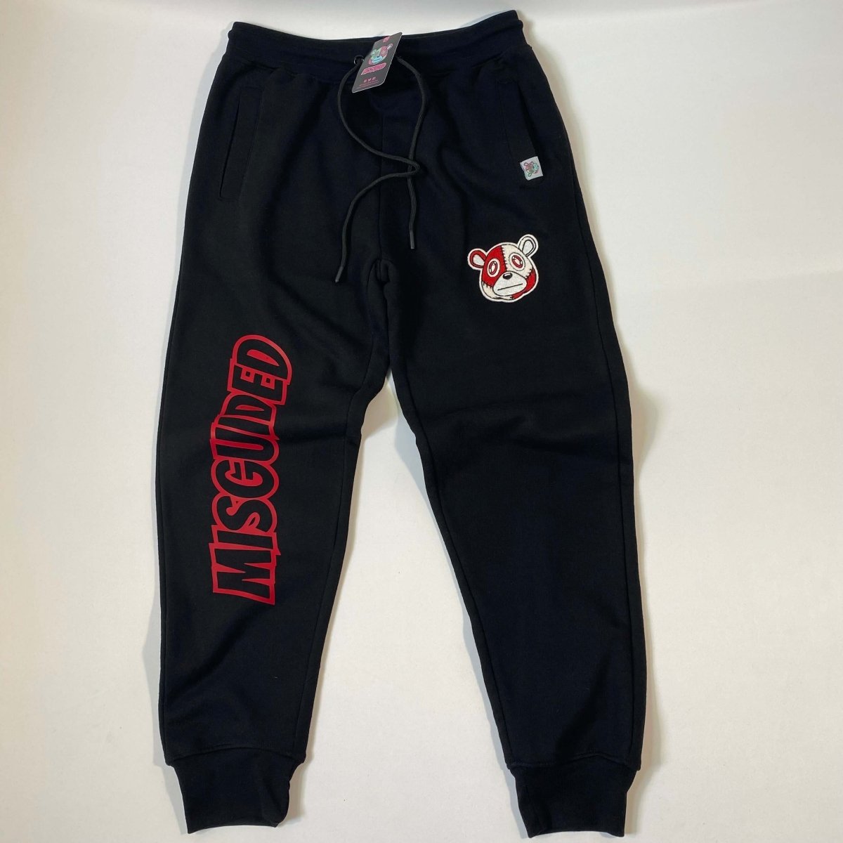 Misguided (Red Oreo 6's) Joggers - Black
