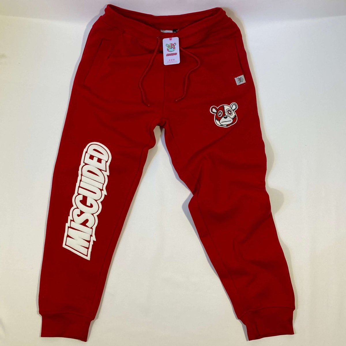 Misguided (Red Oreo 6's) Joggers - Red