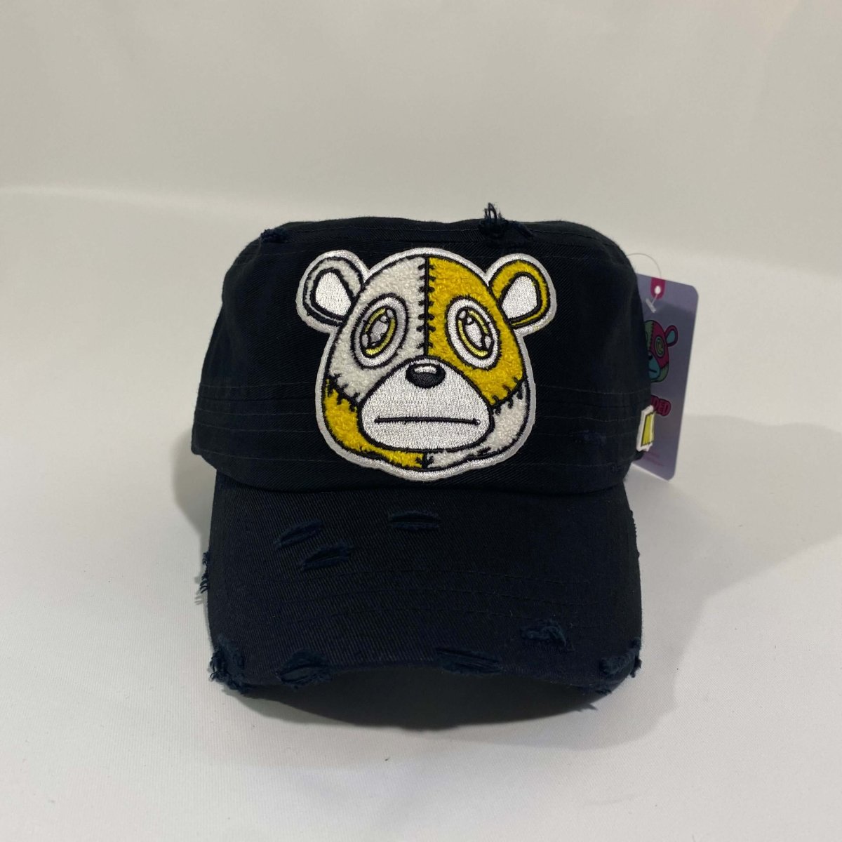 Misguided (Retro 1 Taxi) Distressed Cadet Hat - Black