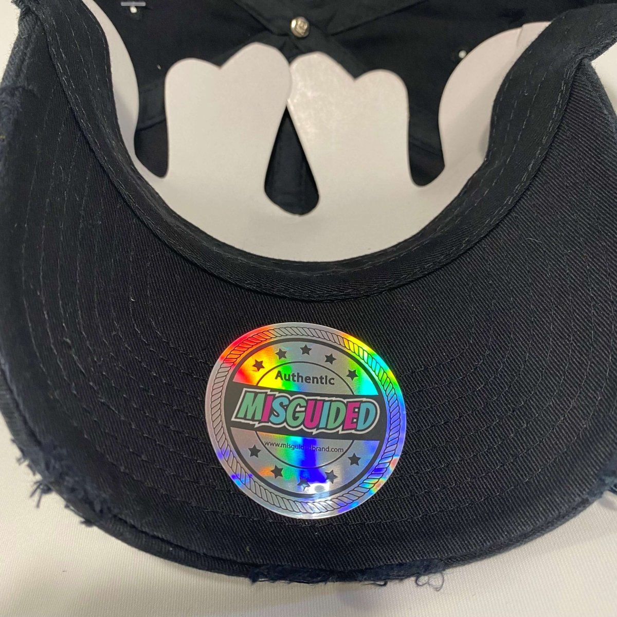 Misguided (Retro 1 Taxi) Distressed Dad Hat - Black