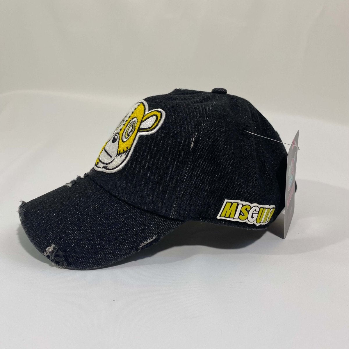 Misguided (Retro 1 Taxi) Distressed Dad Hat - Black Denim