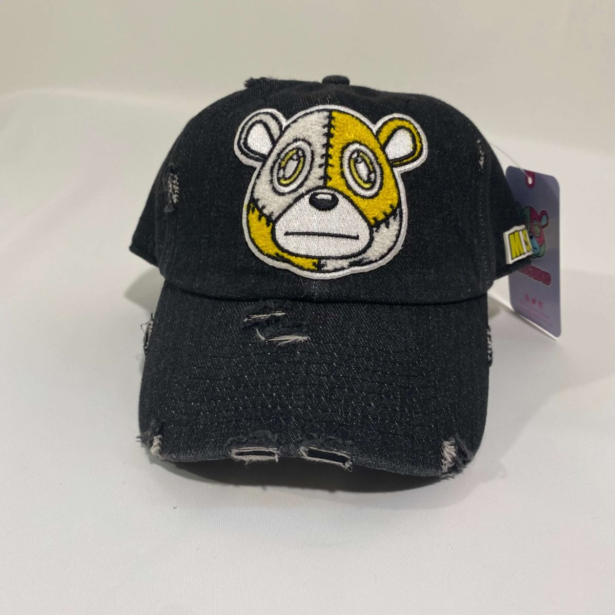 Misguided (Retro 1 Taxi) Distressed Dad Hat - Black Denim