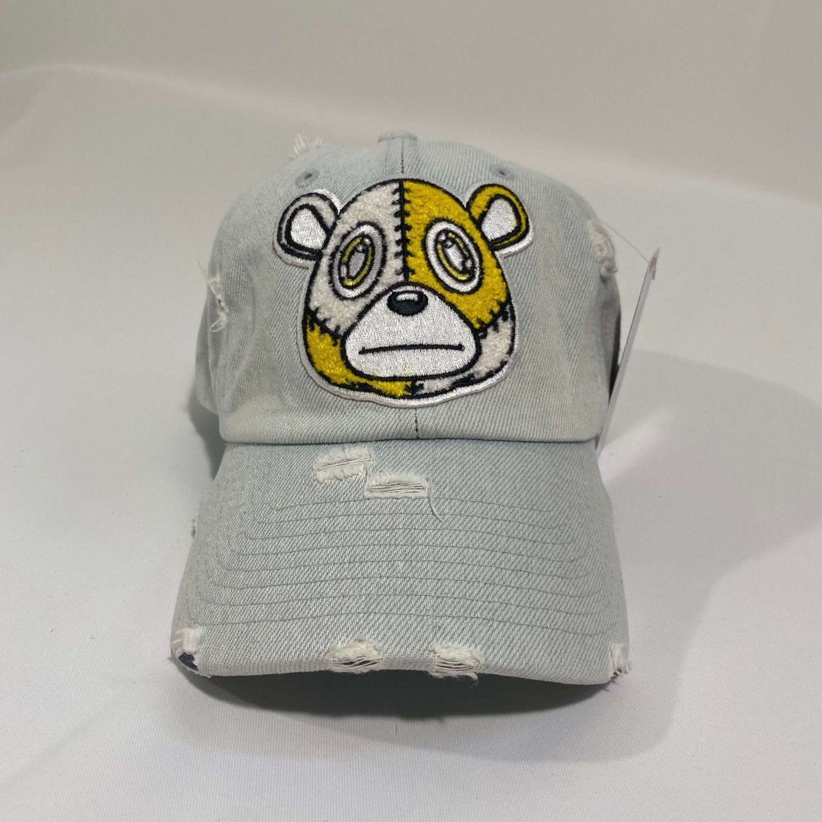 Misguided (Retro 1 Taxi) Distressed Dad Hat - Light Denim