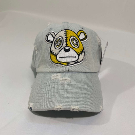 Misguided (Retro 1 Taxi) Distressed Dad Hat - Light Denim