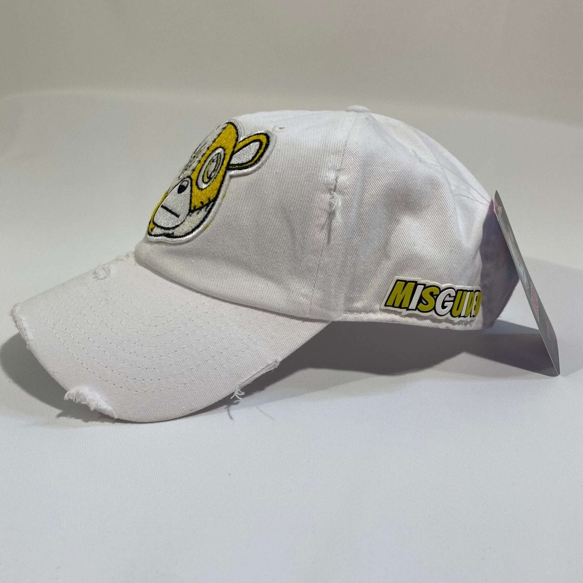 Misguided (Retro 1 Taxi) Distressed Dad Hat - White