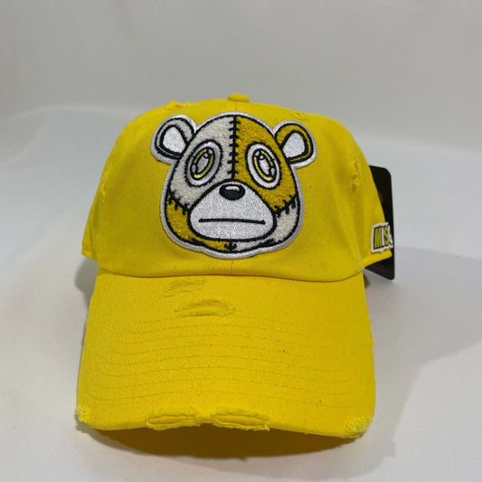 Misguided (Retro 1 Taxi) Distressed Dad Hat - Yellow