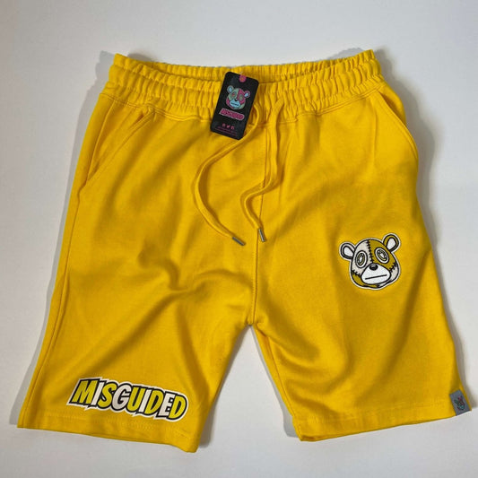 Misguided (Retro 1 Taxi) Jogger Shorts - Yellow