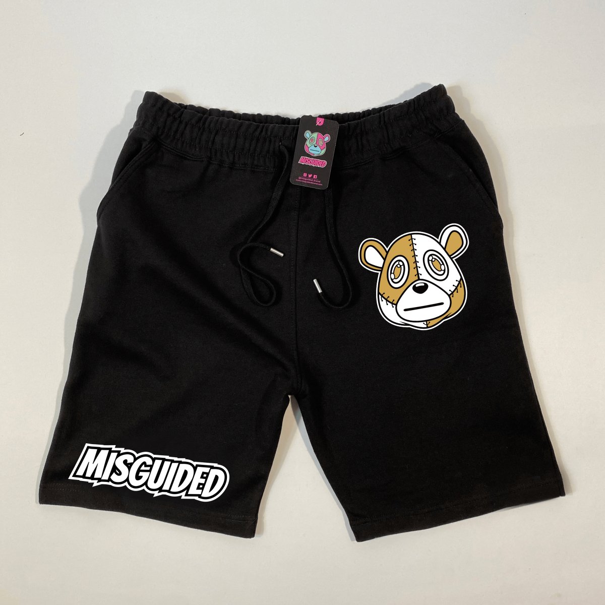 Misguided (Retro 14 Ginger) Jogger Shorts - Black