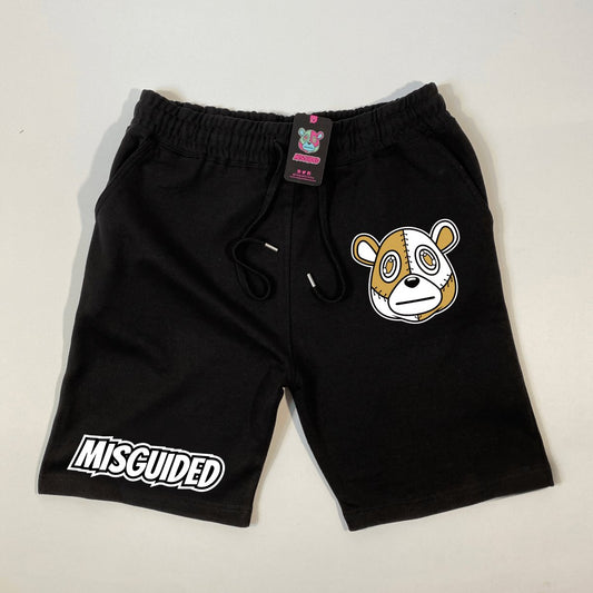 Misguided (Retro 14 Ginger) Jogger Shorts - Black
