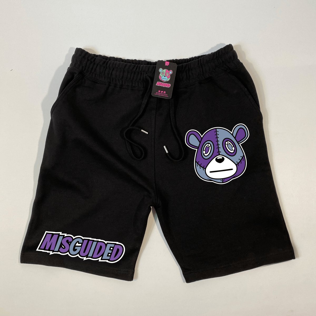 Misguided (Retro 5 Concord) Jogger Shorts - Black