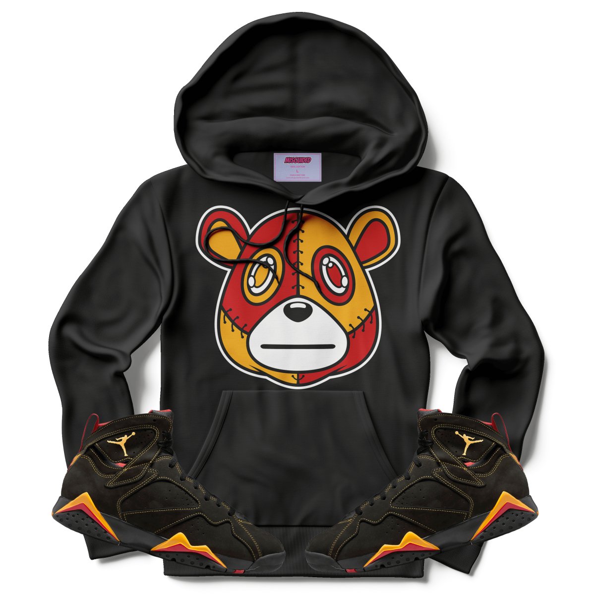 Misguided (Retro 7 Citrus) Hoodie - Black