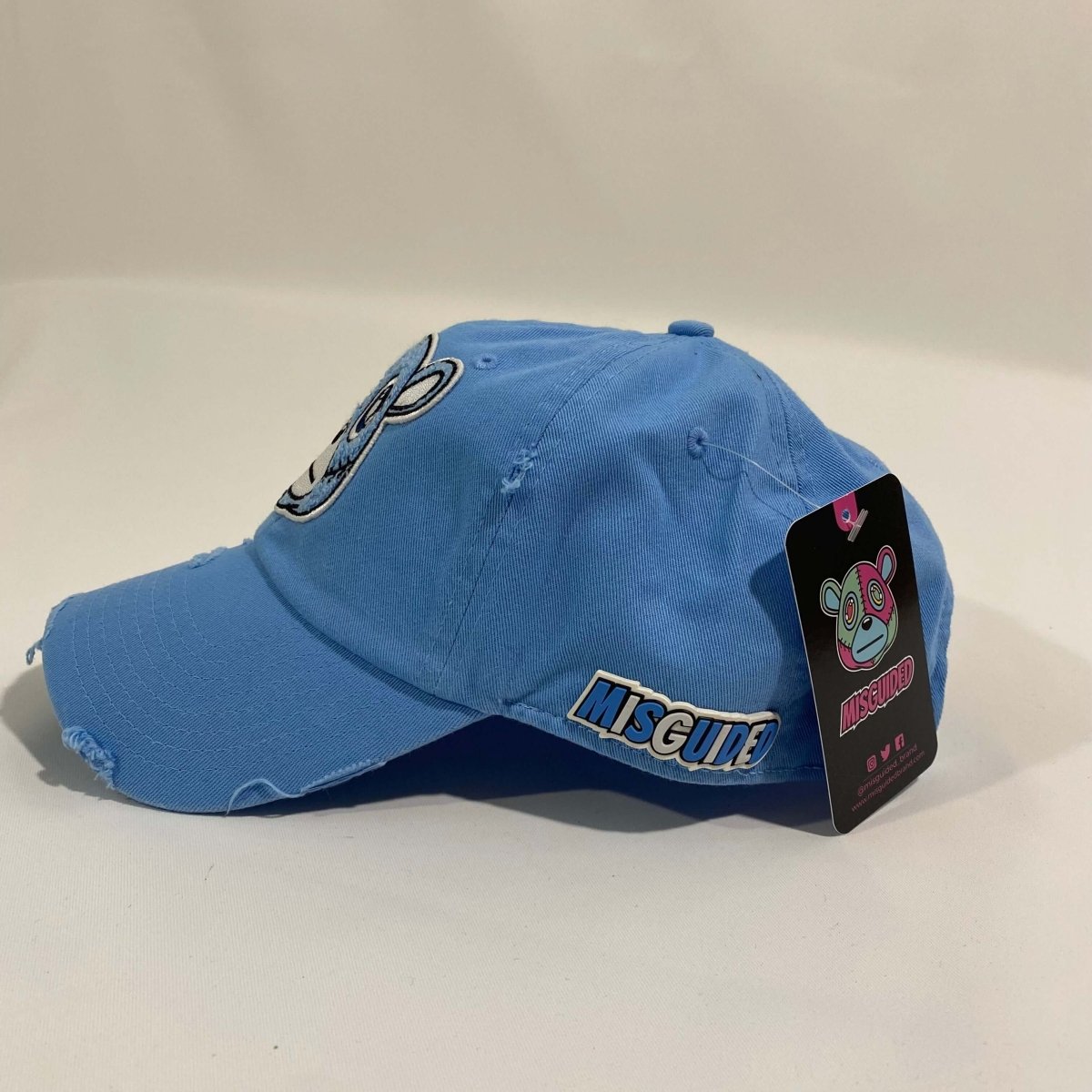 Misguided (UNC 6's) Distressed Dad Hat - Baby Blue