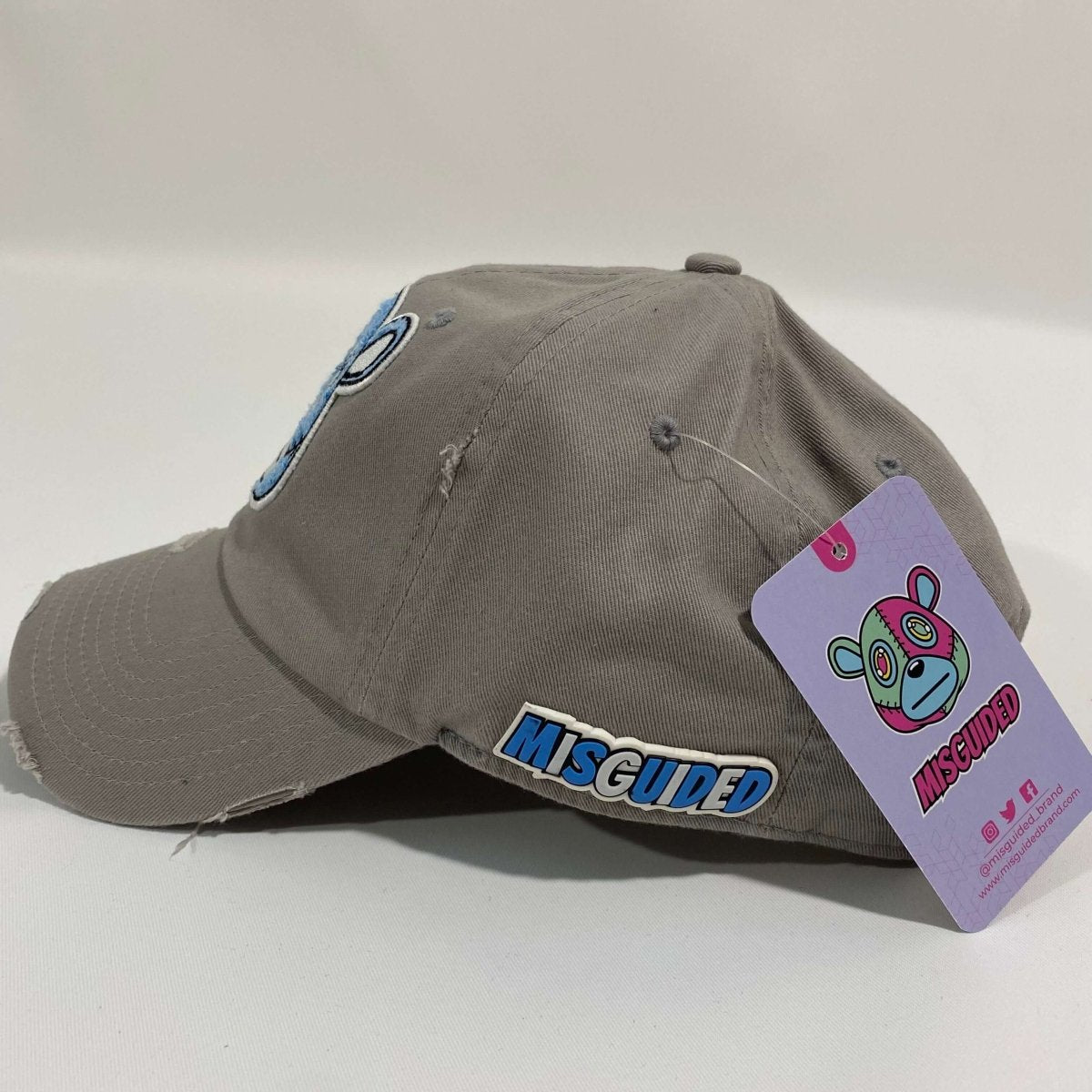 Misguided (UNC 6's) Distressed Dad Hat - Grey
