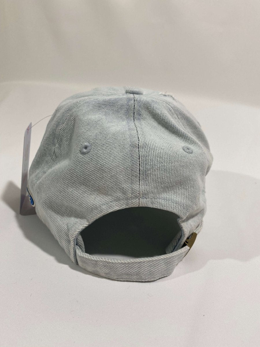 Misguided (UNC 6's) Distressed Dad Hat - Light Denim