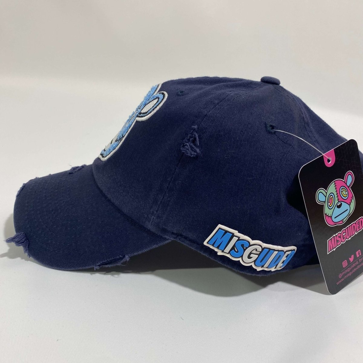 Misguided (UNC 6's) Distressed Dad Hat - Navy Blue