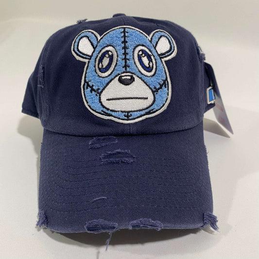 Misguided (UNC 6's) Distressed Dad Hat - Navy Blue