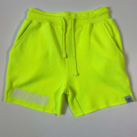 Misguided Womens Shorts - Neon Yellow