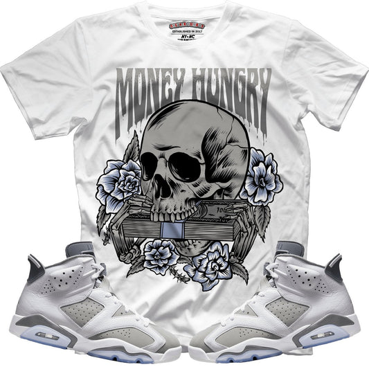 Money Hungry (Retro 6 Cool Grey) T-Shirt