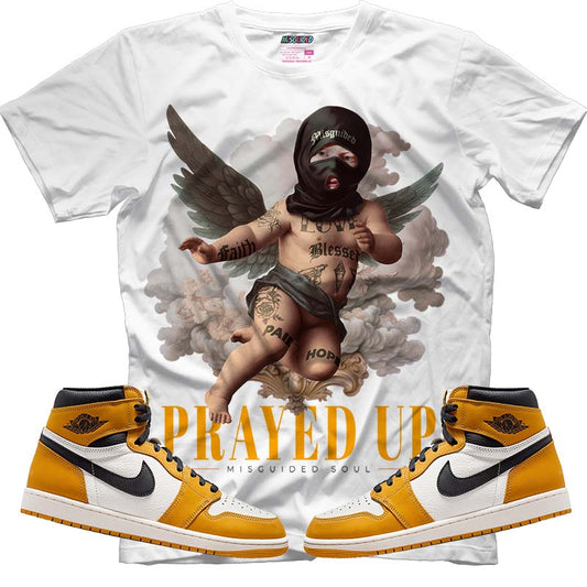 Prayed Up (Air Jordan 1 Retro High OG 'Yellow Ochre') T-Shirt
