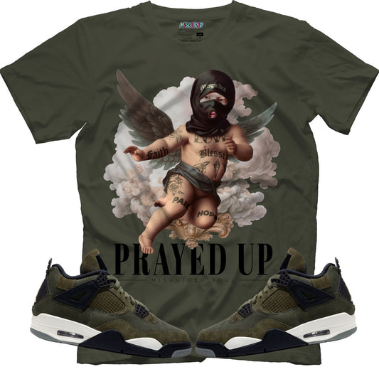 Prayed Up (Air Jordan 4 Craft "Olive") T-Shirt