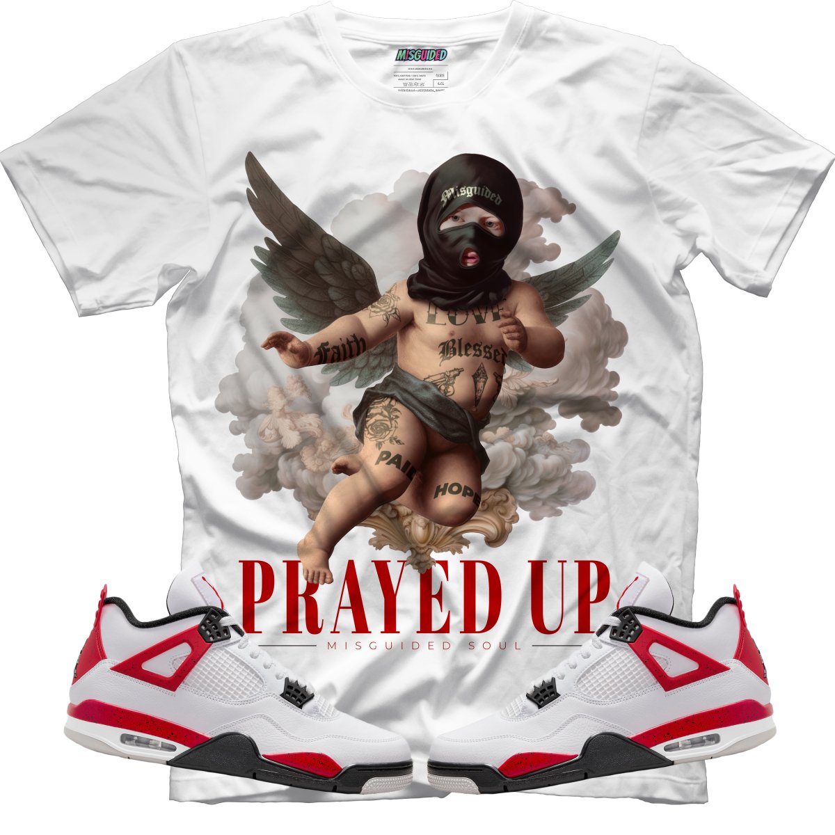Prayed Up (Air Jordan 4 Red Cement) T-Shirt